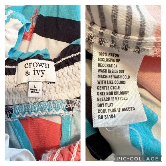 Bundle of 5 Crown & Ivy Spring Summer Tops - Large - Picture 4 of 16